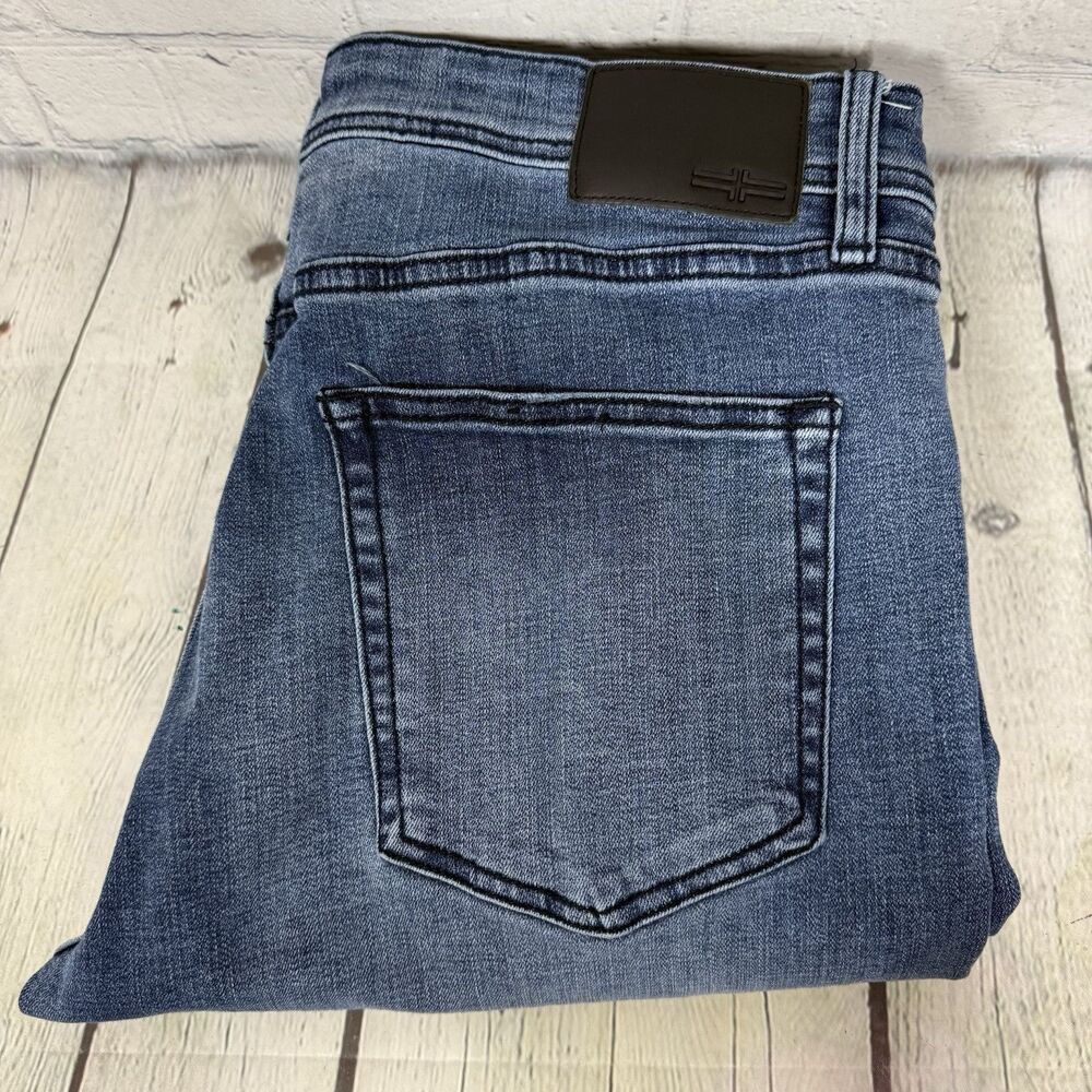 Liverpool Modern Straight Jeans Mens Size 36 X 34 Blue Medium Wash Stretch Pants